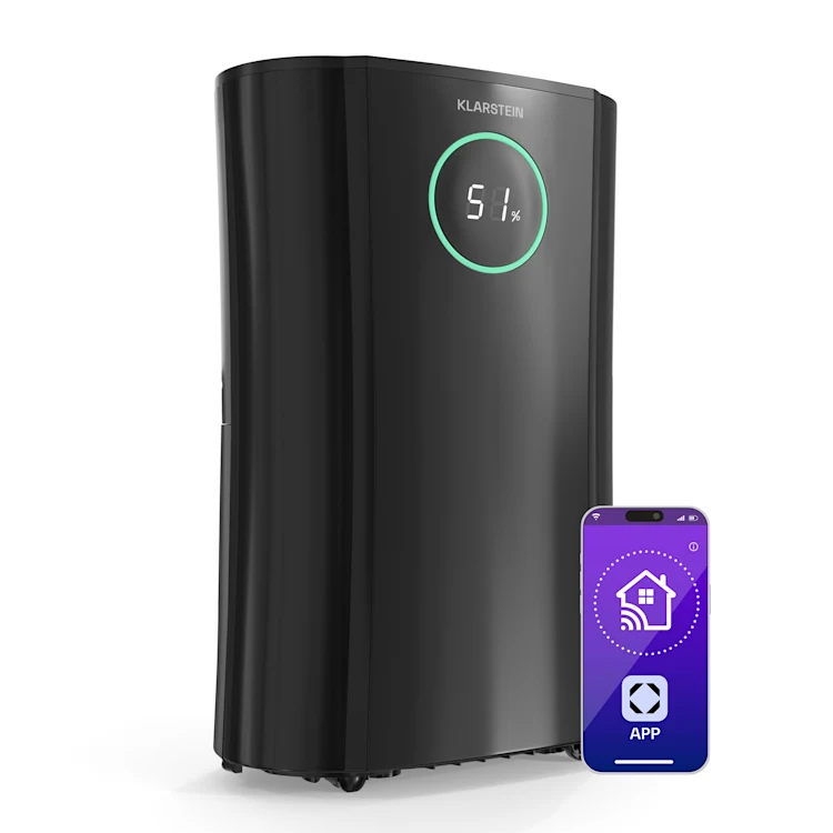 دستگاه رطوبت گیر هوشمند 24 لیتری کلارشتاین آلمان klarstein DryFy ProConnect -کم‌ صدا و دیجیتال